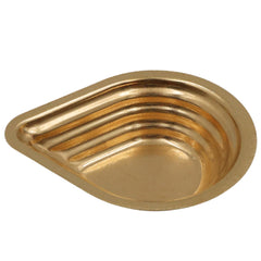 Handcrafted Brass Deepam Diya, Traditional Kuthu Vilakku Nilavilakku Samai, Pital Oil Lamp for Pooja Temple Decor, Gold, 1 Inch, 1 Piece