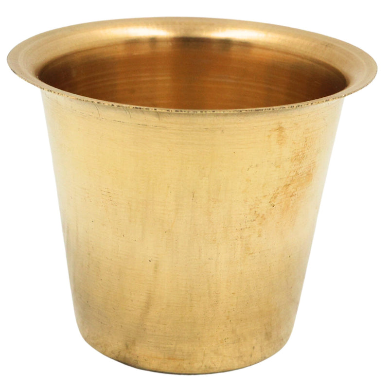 Brass Tea Coffee Glass Peetal Chai Tumbler Pital Coffee Cup Pittal Tea Glass South Indian Filter Coffee Tumbler Traditional Brass Chai Cup Handcrafted Pittalam Tea Coffee Lota, Gold, 2.5 Inch, 1 Piece