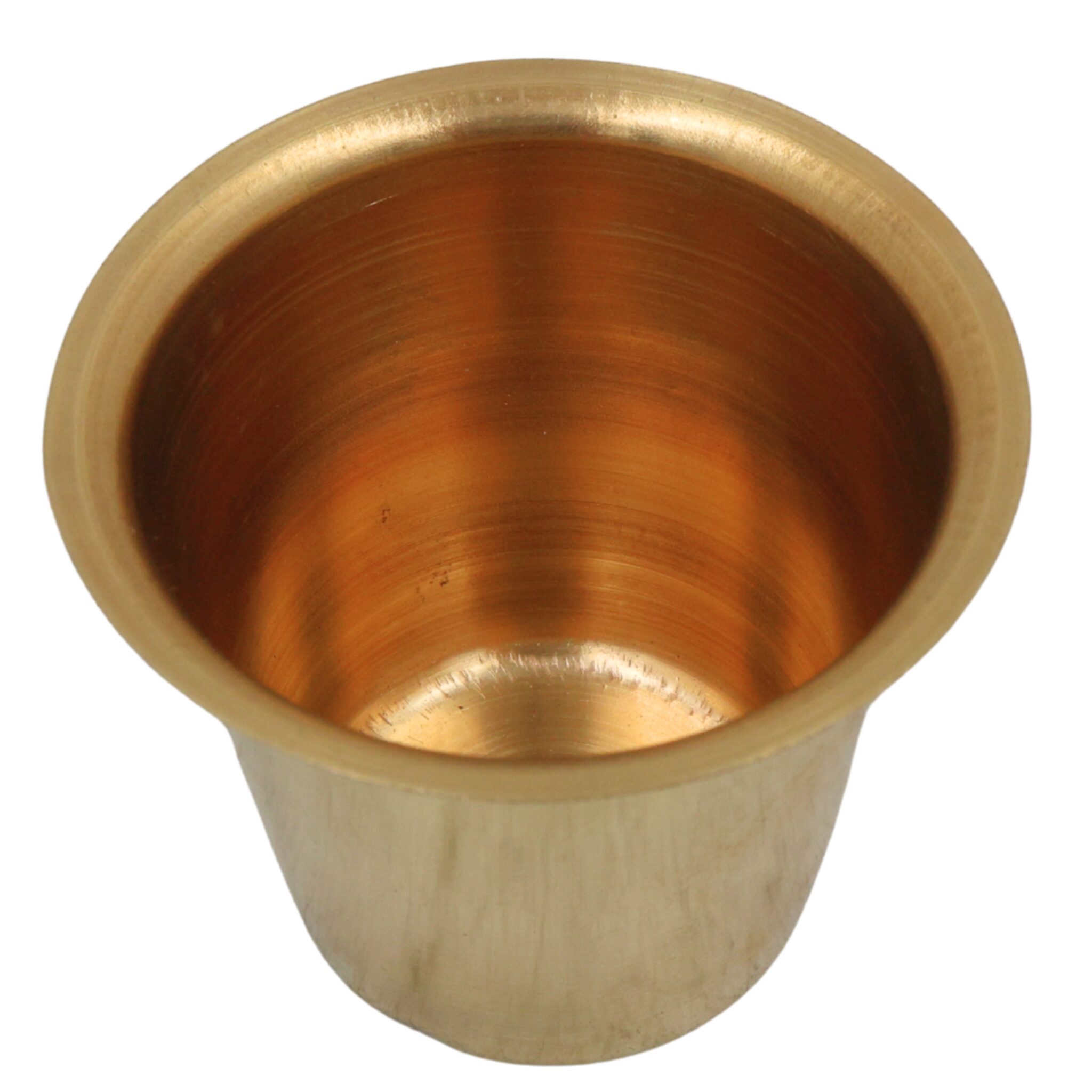 Brass Tea Coffee Glass Peetal Chai Tumbler Pital Coffee Cup Pittal Tea Glass South Indian Filter Coffee Tumbler Traditional Brass Chai Cup Handcrafted Pittalam Tea Coffee Lota, Gold, 2.5 Inch, 1 Piece