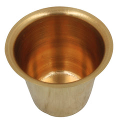 Brass Tea Coffee Glass Peetal Chai Tumbler Pital Coffee Cup Pittal Tea Glass South Indian Filter Coffee Tumbler Traditional Brass Chai Cup Handcrafted Pittalam Tea Coffee Lota, Gold, 2.5 Inch, 1 Piece