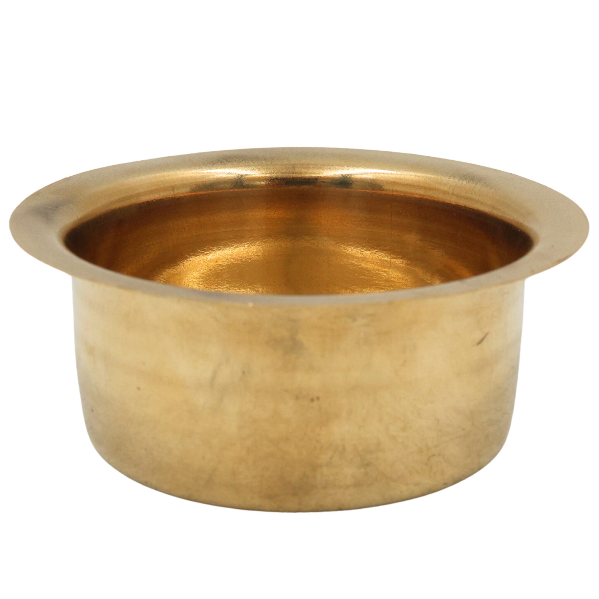 Brass Tumbler for Coffee Hotcase Tea Coffee Warmer Box, Traditional Brass Tmnler for Coffee Counter Hot Case Display, Heat Retention Cup for Café Restaurant & Home Use, Gold, 1.5 Inch, 1 Piece