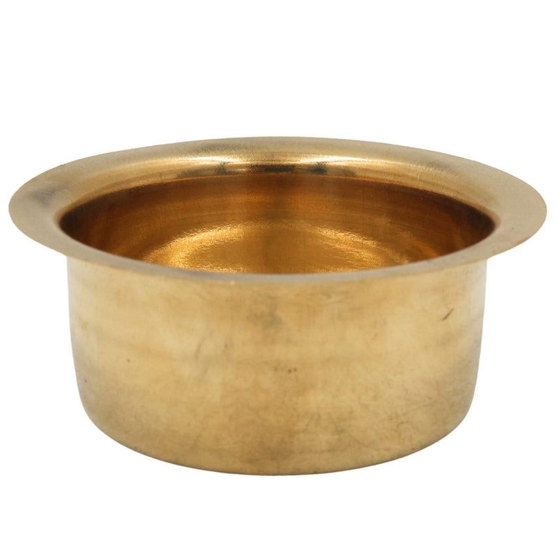 Brass Tumbler for Coffee Hotcase Tea Coffee Warmer Box, Traditional Brass Tmnler for Coffee Counter Hot Case Display, Heat Retention Cup for Café Restaurant & Home Use, Gold, 1.5 Inch, 1 Piece