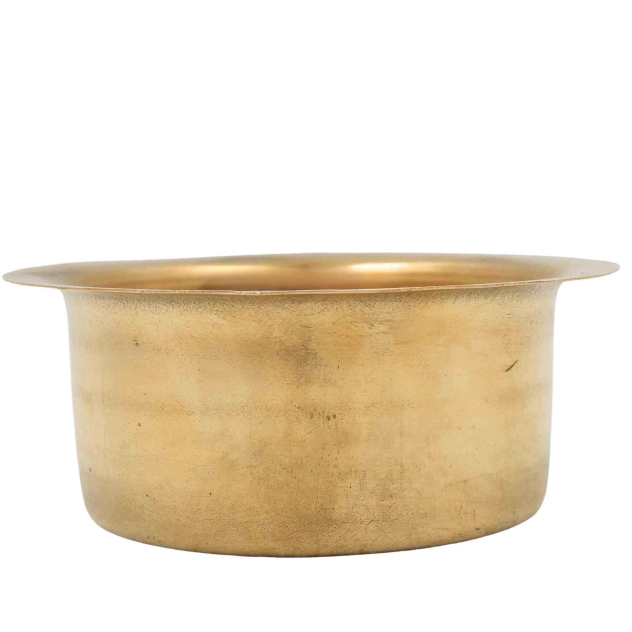 Brass Tumbler for Coffee Hotcase Tea Coffee Warmer Box, Traditional Brass Tmnler for Coffee Counter Hot Case Display, Heat Retention Cup for Café Restaurant & Home Use, Gold, 1.5 Inch, 1 Piece