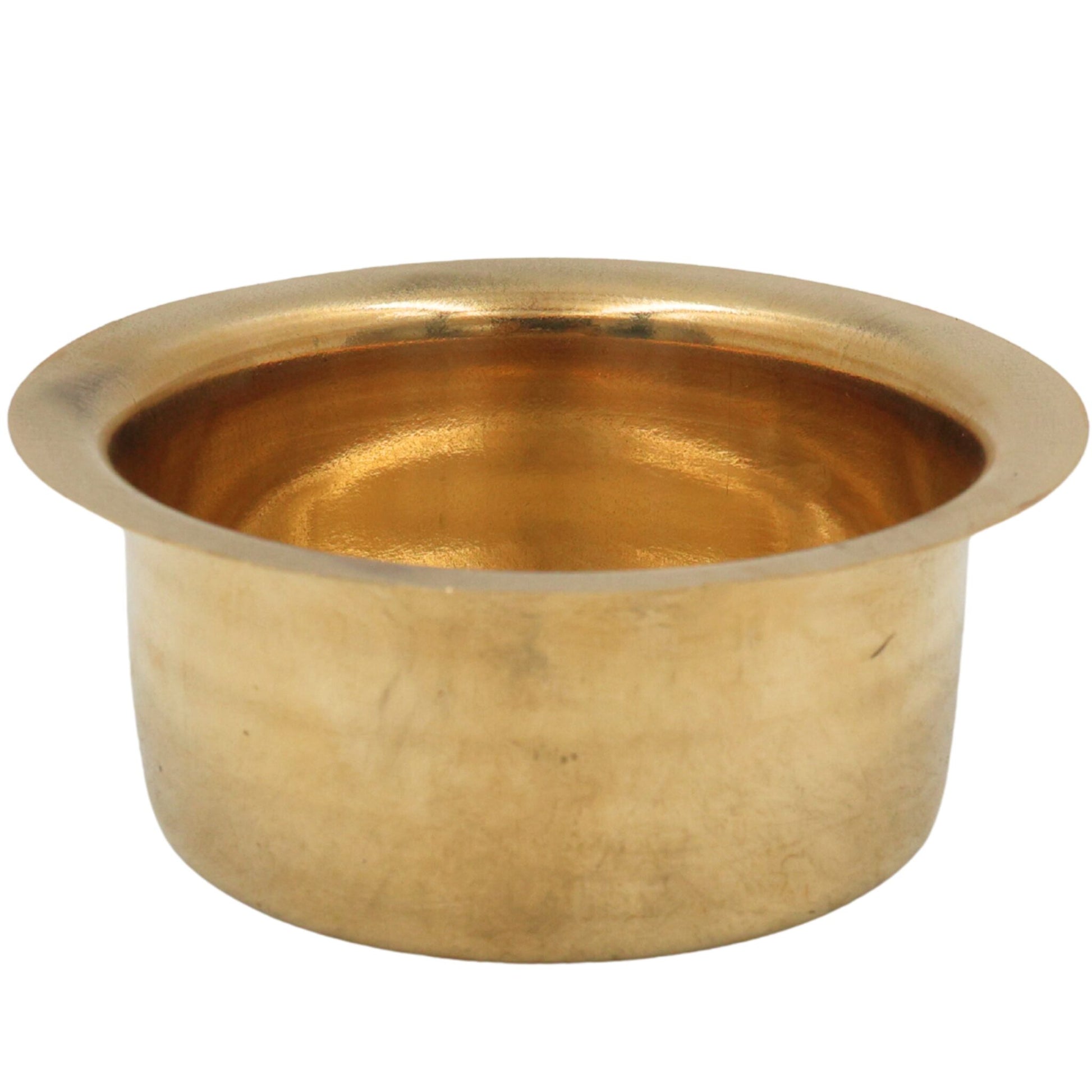Brass Tumbler for Coffee Hotcase Tea Coffee Warmer Box, Traditional Brass Tmnler for Coffee Counter Hot Case Display, Heat Retention Cup for Café Restaurant & Home Use, Gold, 1.5 Inch, 1 Piece