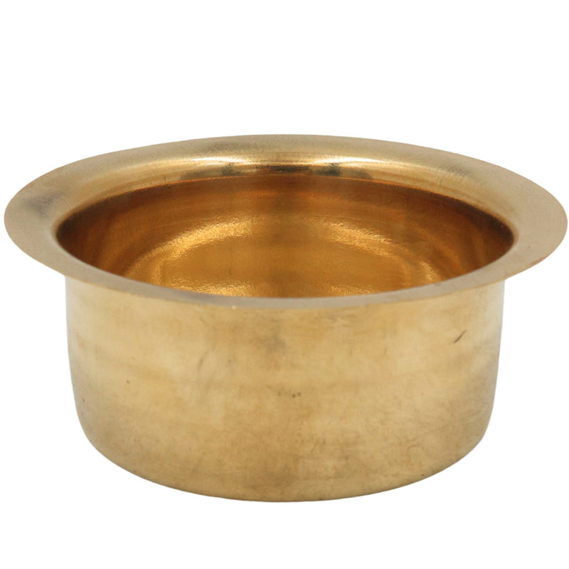 Brass Tumbler for Coffee Hotcase Tea Coffee Warmer Box, Traditional Brass Tmnler for Coffee Counter Hot Case Display, Heat Retention Cup for Café Restaurant & Home Use, Gold, 1.5 Inch, 1 Piece