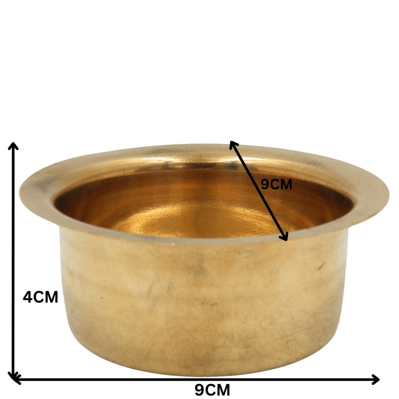 Brass Tumbler for Coffee Hotcase Tea Coffee Warmer Box, Traditional Brass Tmnler for Coffee Counter Hot Case Display, Heat Retention Cup for Café Restaurant & Home Use, Gold, 1.5 Inch, 1 Piece
