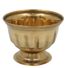 Handcrafted Brass Kumkum Bowl, Peetal Sindoor Box, Pital Haldi Kumkum Holder, Traditional Pittal Pooja Kumkum Dabbi for Temple & Home, Gold, 3 Inch, 1 Piece