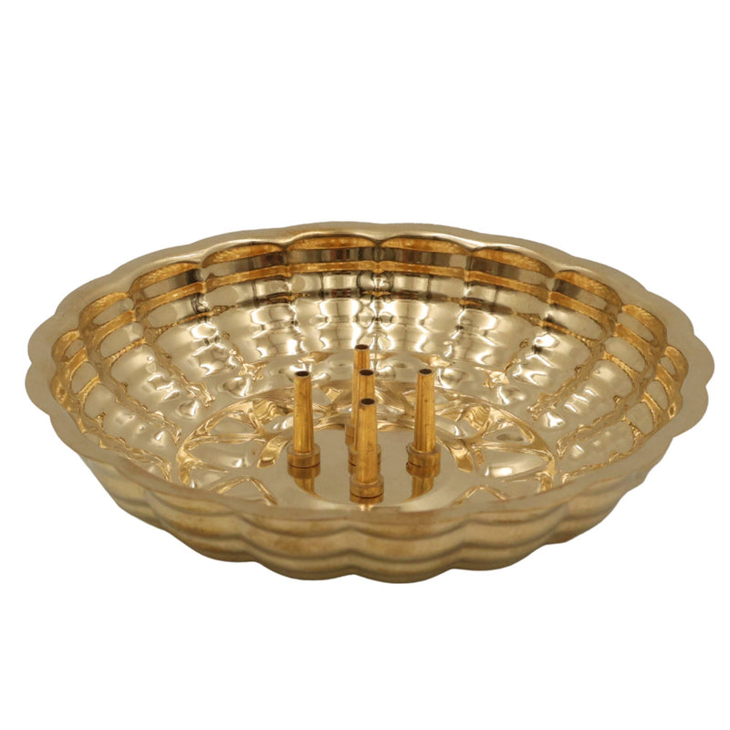 Handcrafted Brass Agarbatti Holder Plate, Peetal Pital Dhoop Stand, Pittal Incense Stick Holder for Puja, Mandir & Meditation, Gold, 1 Inch, 1 Piece