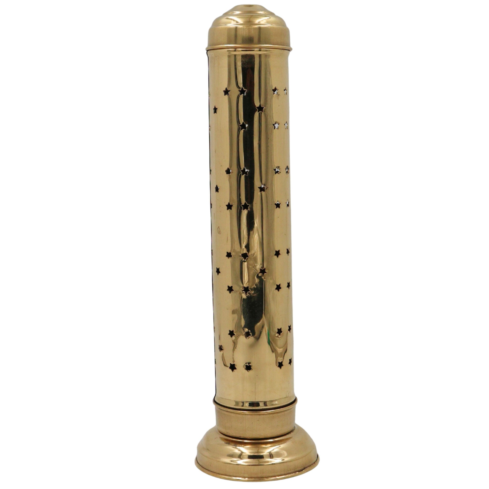 Handcrafted Brass Agarbatti Holder Stand, Peetal Dhoopbatti & Incense Stick Holder for Pooja Room Temple, Gold, 11 Inch, 1 Piece