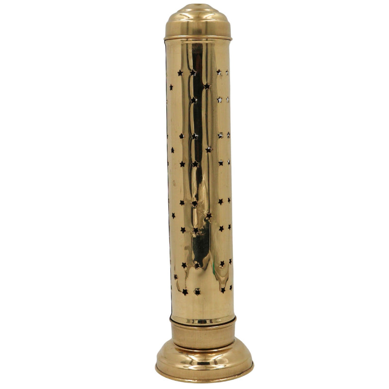 Handcrafted Brass Agarbatti Holder Stand, Peetal Dhoopbatti & Incense Stick Holder for Pooja Room Temple, Gold, 11 Inch, 1 Piece