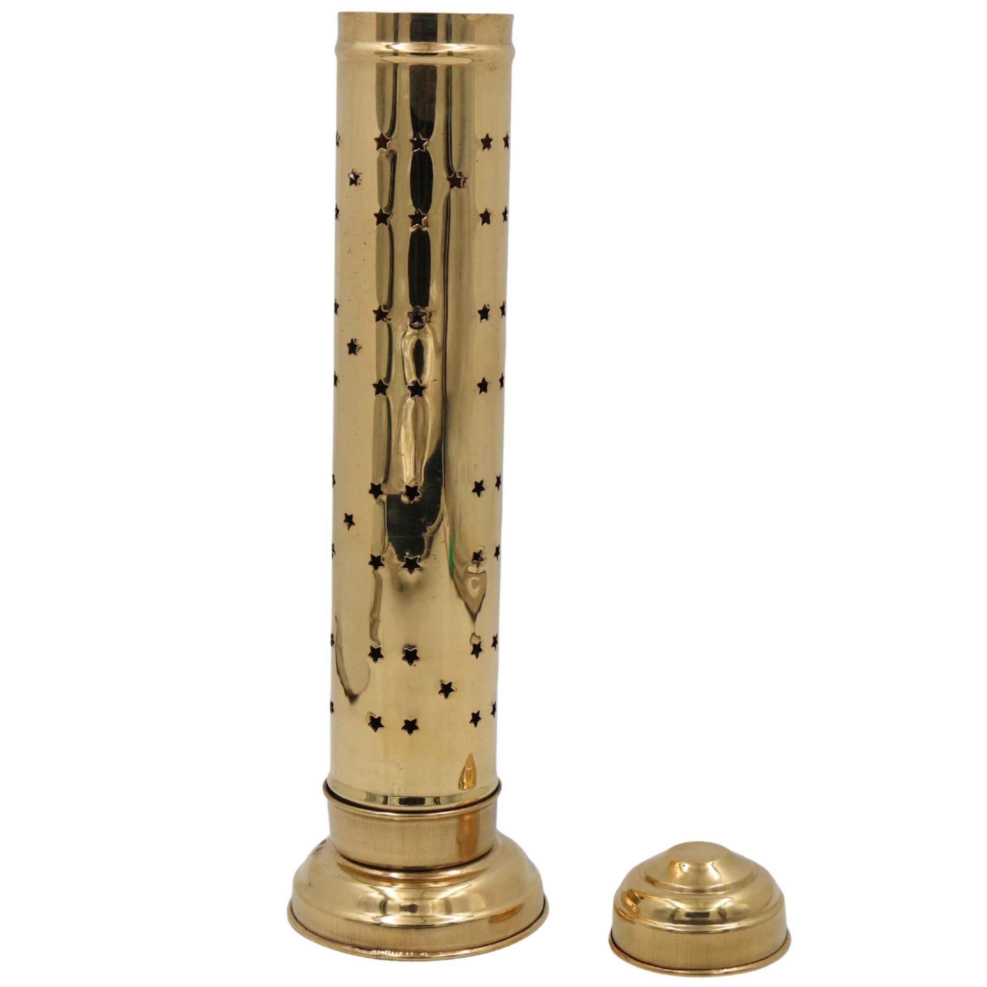 Handcrafted Brass Agarbatti Holder Stand, Peetal Dhoopbatti & Incense Stick Holder for Pooja Room Temple, Gold, 11 Inch, 1 Piece