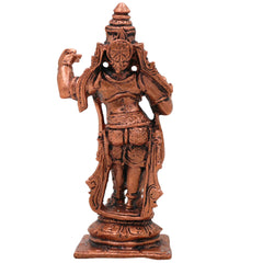 Copper Rama Idol, Ramachandra Moorti, Raghava Statue, Maryada Purushottama Sculpture for Home Decor & Pooja, Brown, 4.5 Inch, 1 Piece