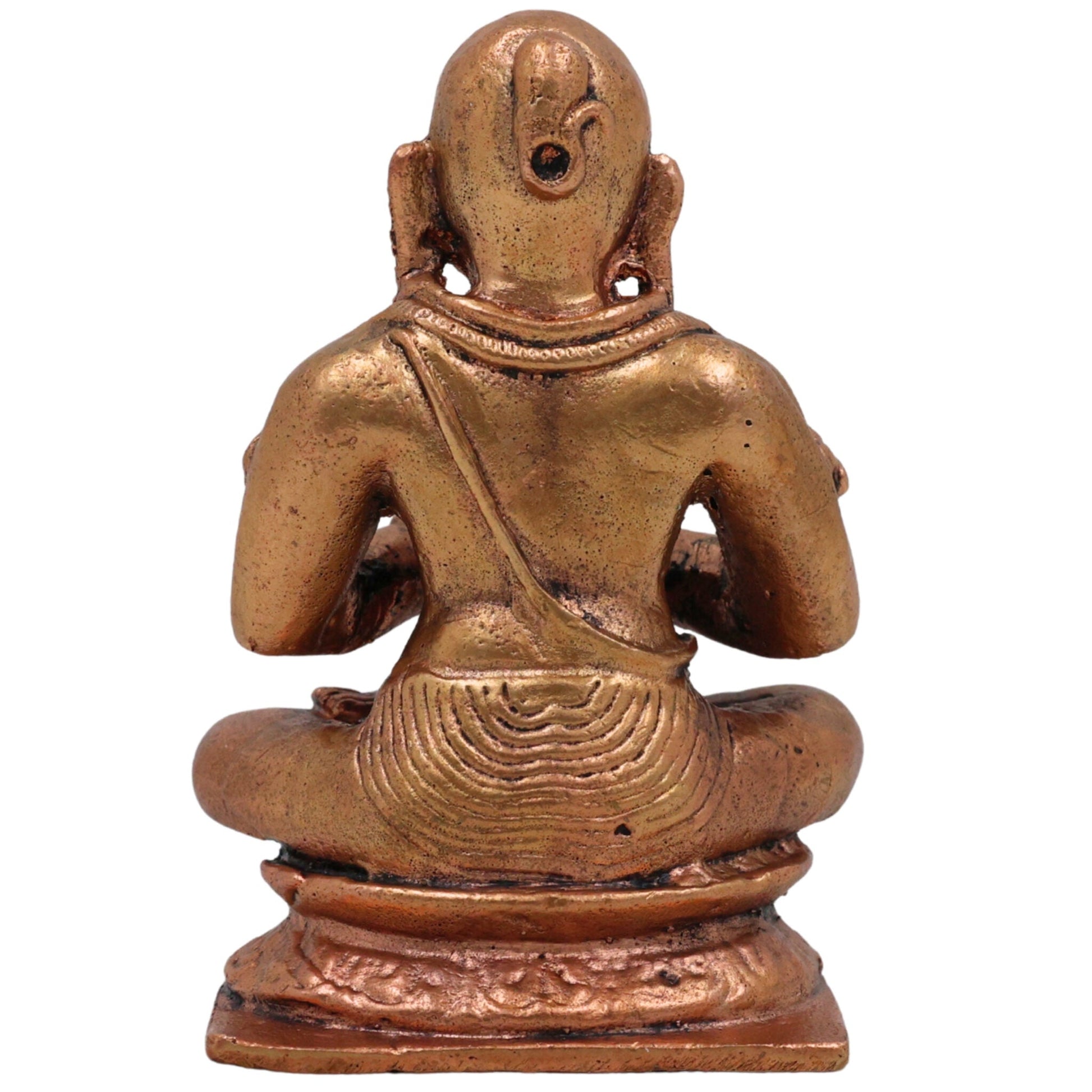 Copper Ramanujar Idol, Tamra Sri Ramanujacharya Murti (Udayavar, Yatiraja, Emberumanar) for Pooja, Home Decor & Spiritual Gifts, Brown, 3 Inch, 1 Piece
