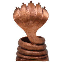 Copper Sheshnag , Tamra Adishesha Murti, Ananta Naga Statue for Pooja & Home Decor, Brown, 4 Inch, 1 Piece