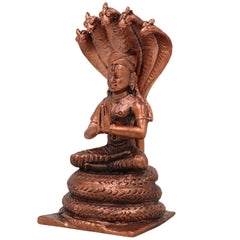 Copper Manavala Mamunigal Idol, Tamra Varavaramuni Acharya Murti, Handcrafted Thamira Vaishnava Guru Statue for Puja, Decor & Gifts, Brown, 4.5 Inch, 1 Piece