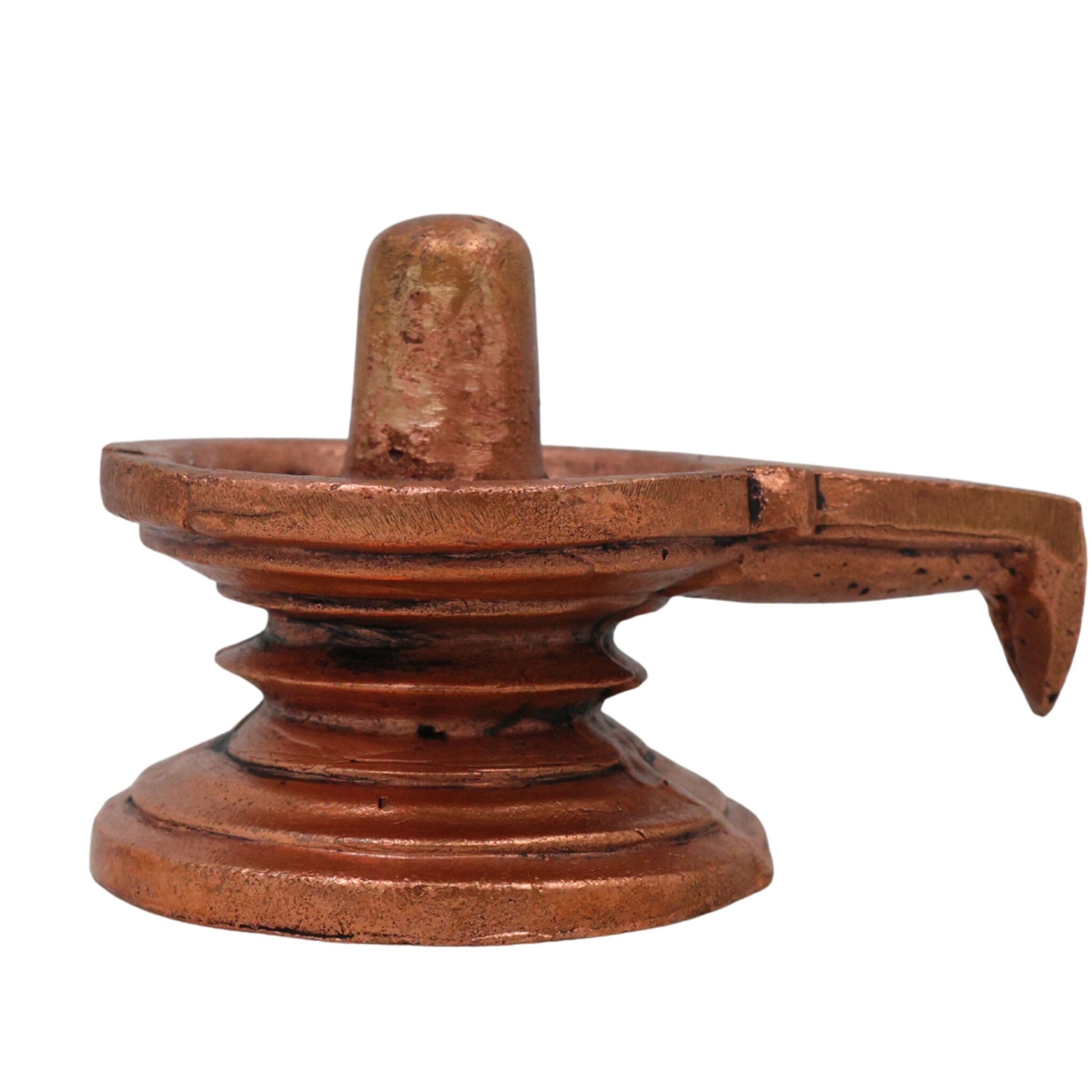 Copper Shivalingam, Pure Tamra Shivling Idol for Puja, Jyotirlinga Mahalingam Shivalinga Statue for Home Temple Decor & Spiritual Gifts, Brown, 2 Inch, 1 Piece