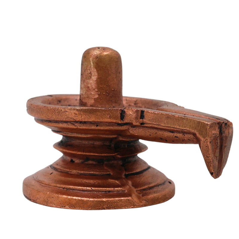 Copper Shivalingam, Pure Tamra Shivling Idol for Puja, Jyotirlinga Mahalingam Shivalinga Statue for Home Temple Decor & Spiritual Gifts, Brown, 2 Inch, 1 Piece
