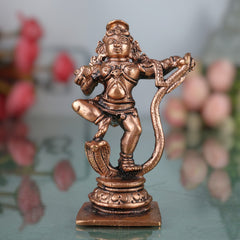 Copper Krishna Idol, Bal Krishna, Gopal, Govinda, Radha Krishna Sculpture for Pooja & Home Decor, Brown, 3.5 Inch, 1 Piece