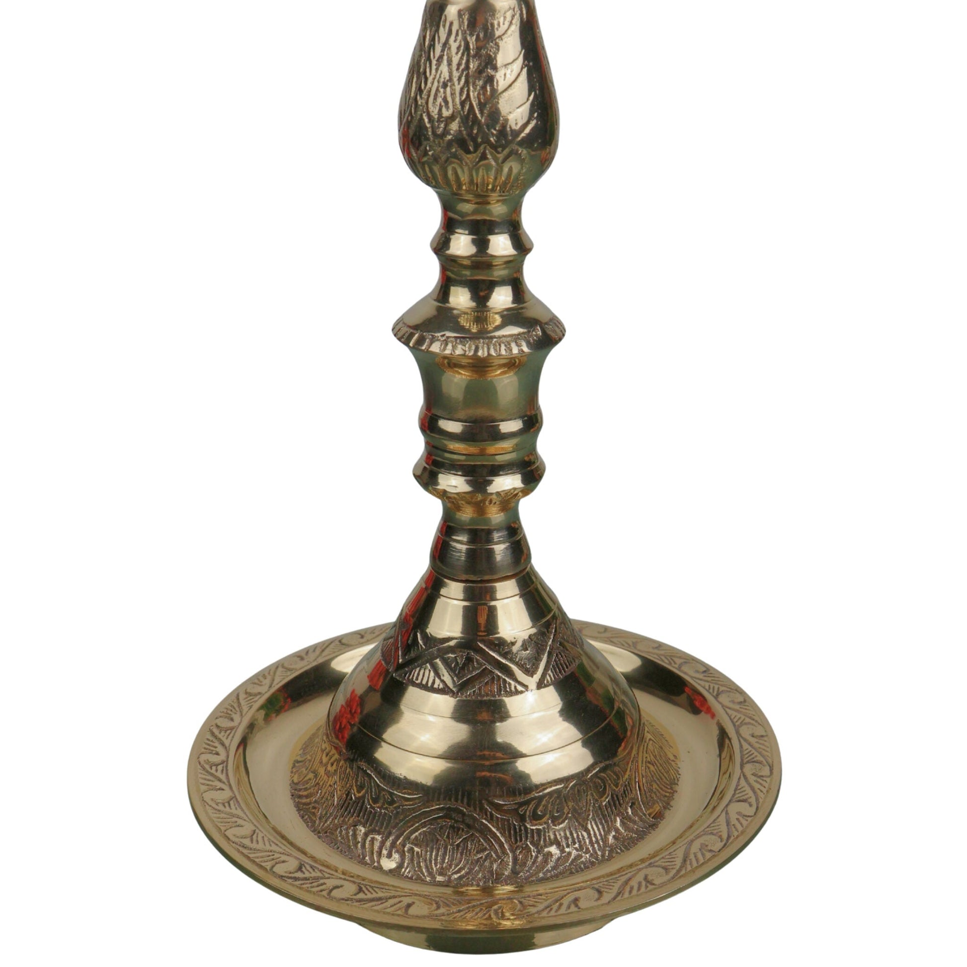 Handcrafted Brass Kuthu Vilakku Deepam, Traditional Pital Diya, Antique Nilavilakku Deepak for Pooja, Temple & Home Décor, Gold, 24 Inch, 1 Piece