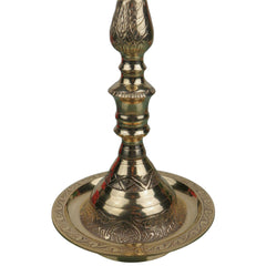 Handcrafted Brass Kuthu Vilakku Deepam, Traditional Pital Diya, Antique Nilavilakku Deepak for Pooja, Temple & Home Décor, Gold, 24 Inch, 1 Piece