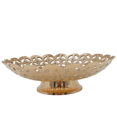 Handcrafted Brass Fruit Bowl Peetal Pittal Pital Hitale Decorative Table Bowl, Traditional Indian Brass Dry Fruit Basket for Home Décor & Dining, Gold, 3 Inch, 1 Piece
