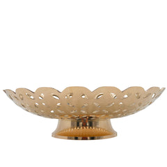 Handcrafted Brass Fruit Bowl Peetal Pittal Pital Hitale Decorative Table Bowl, Traditional Indian Brass Dry Fruit Basket for Home Décor & Dining, Gold, 3 Inch, 1 Piece