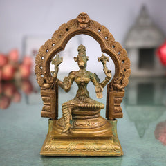 Handcrafted Bronze Varahi Devi Idol, Varahi Amman Murti, Panchami Varahi Statue, Dandanayaki Varahi | Chola Art Panchaloha Style Temple Sculpture, Brown, 5 Inch, 1 Piece