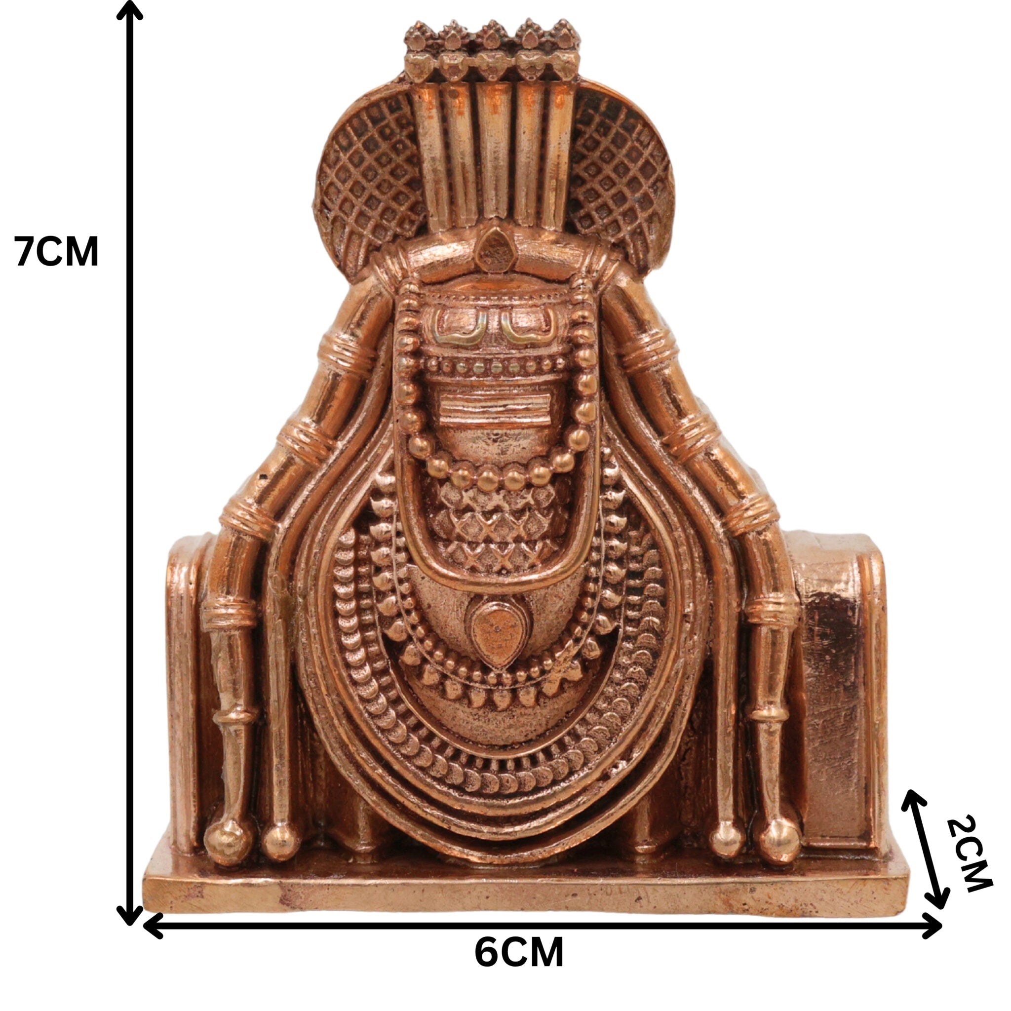 Handmade Bronze Shiva Lingam, Panchaloha Chola Art Shivling, Narmada Bana Lingam, South Indian Temple-Style Shivalinga Murti, Gold, 3 Inch, 1 Piece