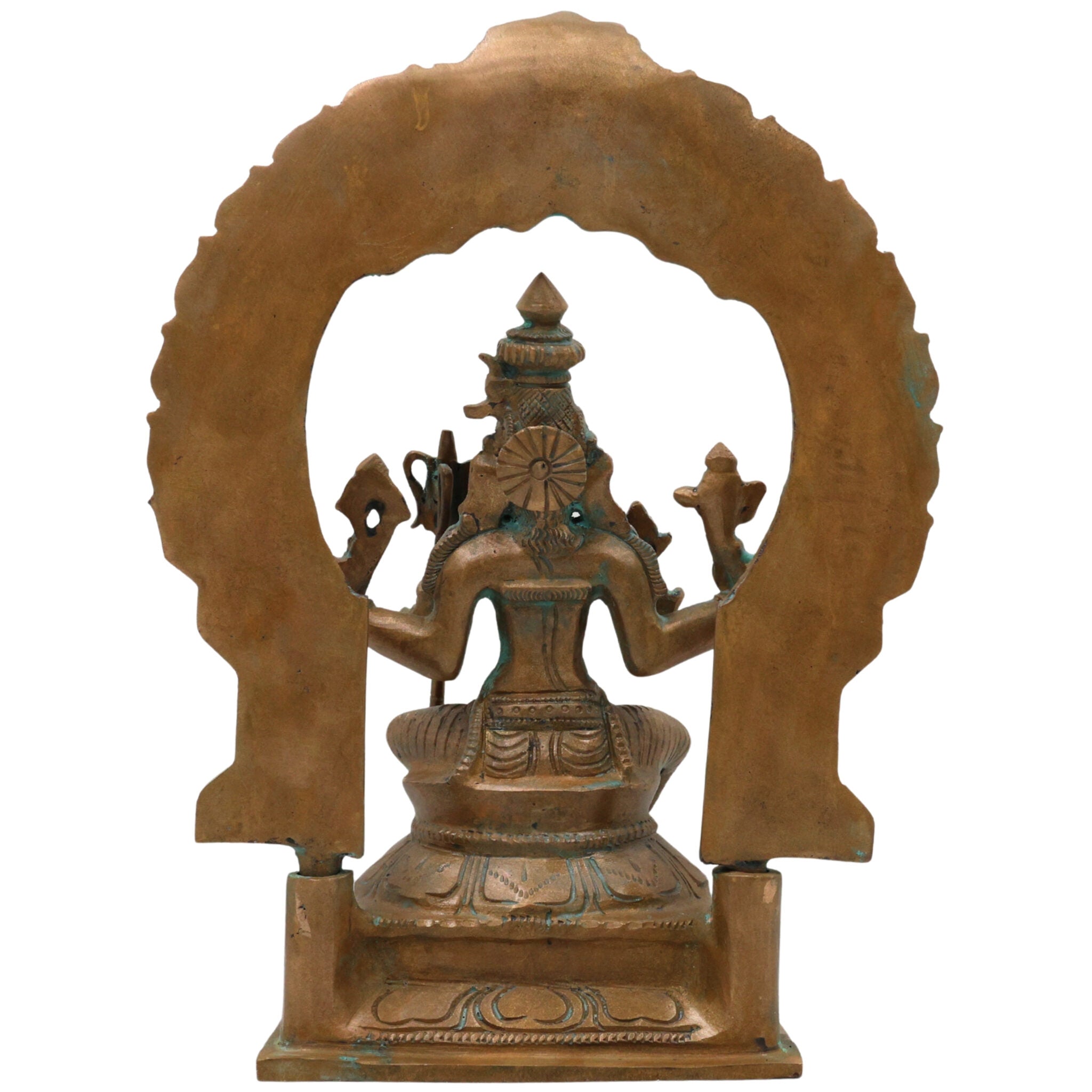 Bronze Raja Rajeshwari Idol Tripura Sundari Lalita Parameshwari Shodashi Mahatripurasundari Devi Sculpture | Traditional South Indian Goddess Statue for Home Temple Decor, Brown, 9.5 Inch, 1 Piece