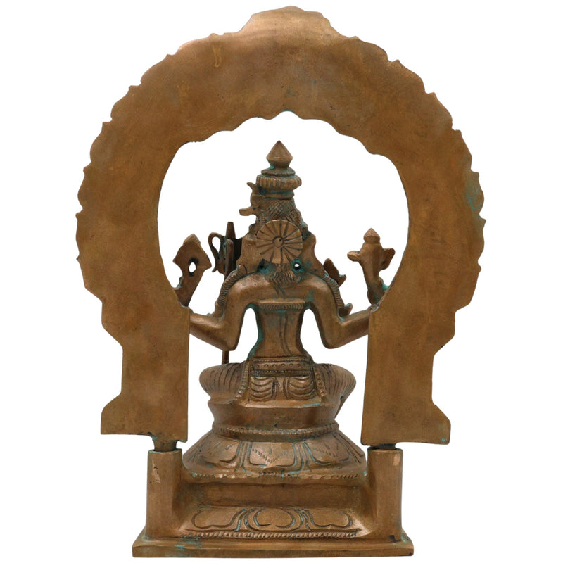 Bronze Raja Rajeshwari Idol Tripura Sundari Lalita Parameshwari Shodashi Mahatripurasundari Devi Sculpture | Traditional South Indian Goddess Statue for Home Temple Decor, Brown, 9.5 Inch, 1 Piece
