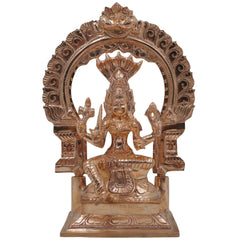 Bronze Mariamman Idol, Maari Amman | Samayapuram Mariamman | Yellamma Renuka Devi | Traditional South Indian Shakti Panchaloha Inspired Goddess Sculpture, Gold, 10 Inch, 1 Piece