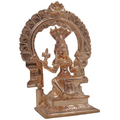 Bronze Mariamman Idol, Maari Amman | Samayapuram Mariamman | Yellamma Renuka Devi | Traditional South Indian Shakti Panchaloha Inspired Goddess Sculpture, Gold, 10 Inch, 1 Piece