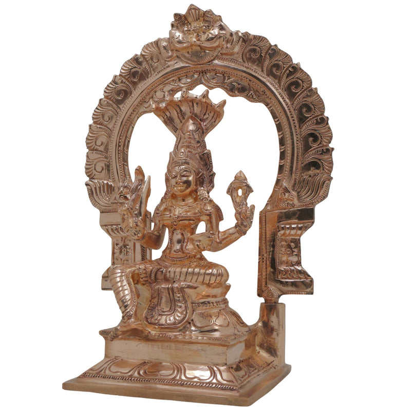 Bronze Mariamman Idol, Maari Amman | Samayapuram Mariamman | Yellamma Renuka Devi | Traditional South Indian Shakti Panchaloha Inspired Goddess Sculpture, Gold, 10 Inch, 1 Piece