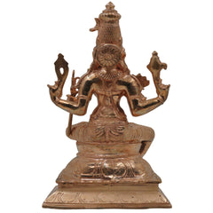 Bronze Raja Rajeshwari Idol | Sri Rajarajeshwari Tripura Sundari Lalita Parameshwari Shakti Devi Murti | Handcrafted Chola Art Panchaloha Style Sculpture for Pooja & Home Decor, Gold, 11 Inch, 1 Piece