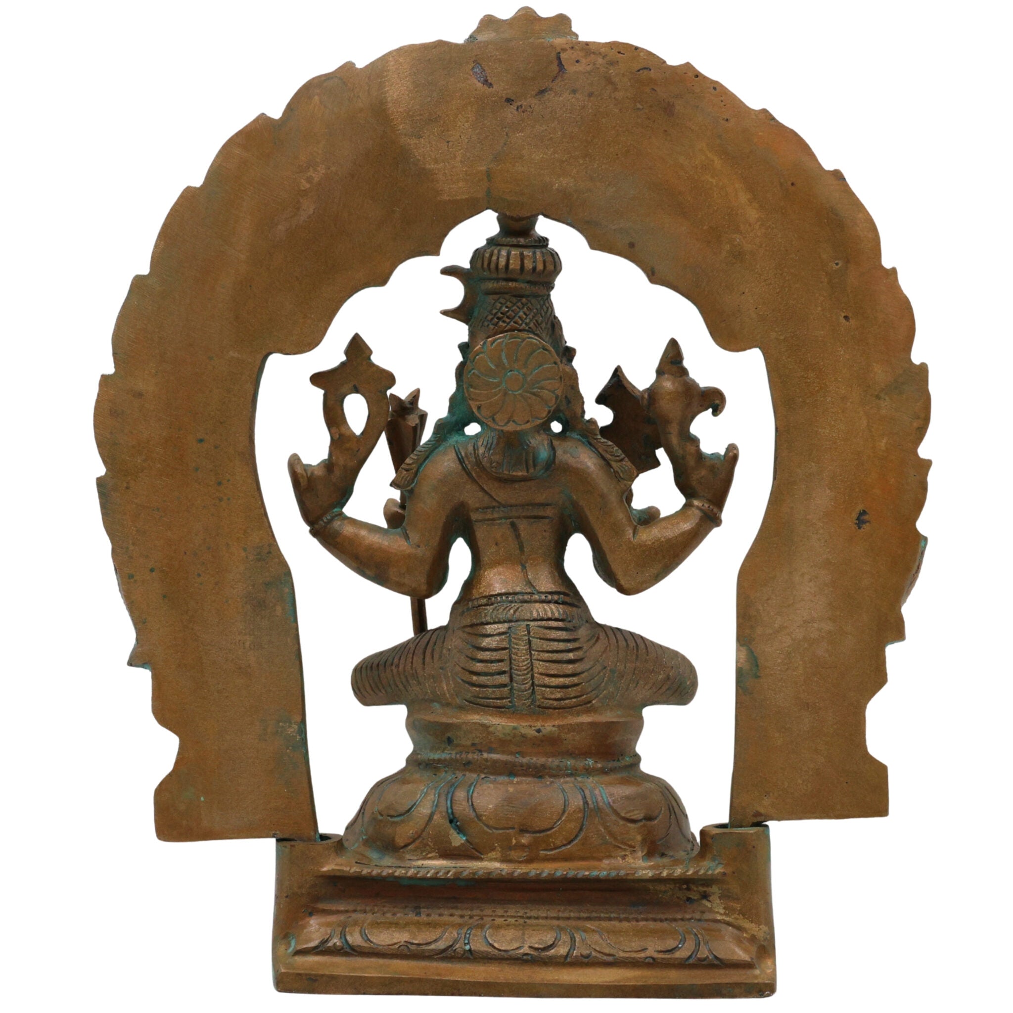 Bronze Kamakshi Devi Idol | Kanchi Kamakshi Amman Tripura Sundari Parameshwari Statue | Traditional South Indian Handmade Kamakshi Murti for Home Temple Decor, Brown, 5.5 Inch, 1 Piece