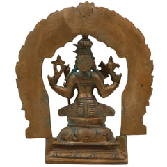 Bronze Kamakshi Devi Idol | Kanchi Kamakshi Amman Tripura Sundari Parameshwari Statue | Traditional South Indian Handmade Kamakshi Murti for Home Temple Decor, Brown, 5.5 Inch, 1 Piece