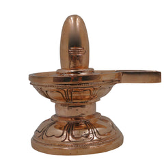Bronze Shivalingam Shivling | Panchaloha Lingam Mahalingam Jyotirlinga Idol | Traditional Handcrafted Shiva Pindi Banalinga Sculpture for Pooja Room and Temple Decor, Gold, 5.5 Inch, 1 Piece