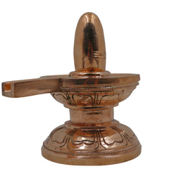 Bronze Shivalingam Shivling | Panchaloha Lingam Mahalingam Jyotirlinga Idol | Traditional Handcrafted Shiva Pindi Banalinga Sculpture for Pooja Room and Temple Decor, Gold, 5.5 Inch, 1 Piece