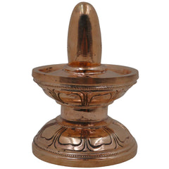 Bronze Shivalingam Shivling | Panchaloha Lingam Mahalingam Jyotirlinga Idol | Traditional Handcrafted Shiva Pindi Banalinga Sculpture for Pooja Room and Temple Decor, Gold, 5.5 Inch, 1 Piece