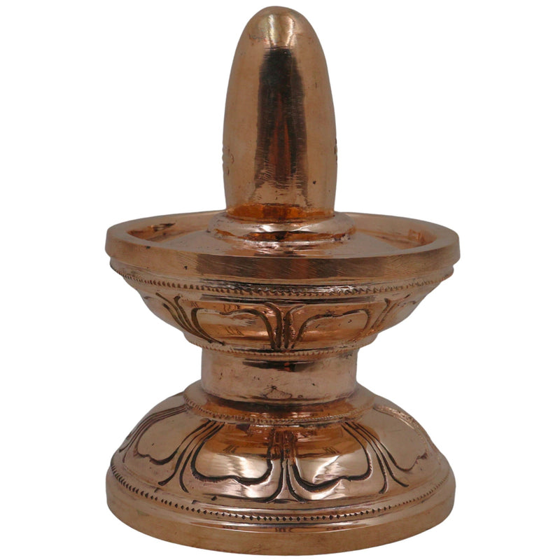 Bronze Shivalingam Shivling | Panchaloha Lingam Mahalingam Jyotirlinga Idol | Traditional Handcrafted Shiva Pindi Banalinga Sculpture for Pooja Room and Temple Decor, Gold, 5.5 Inch, 1 Piece
