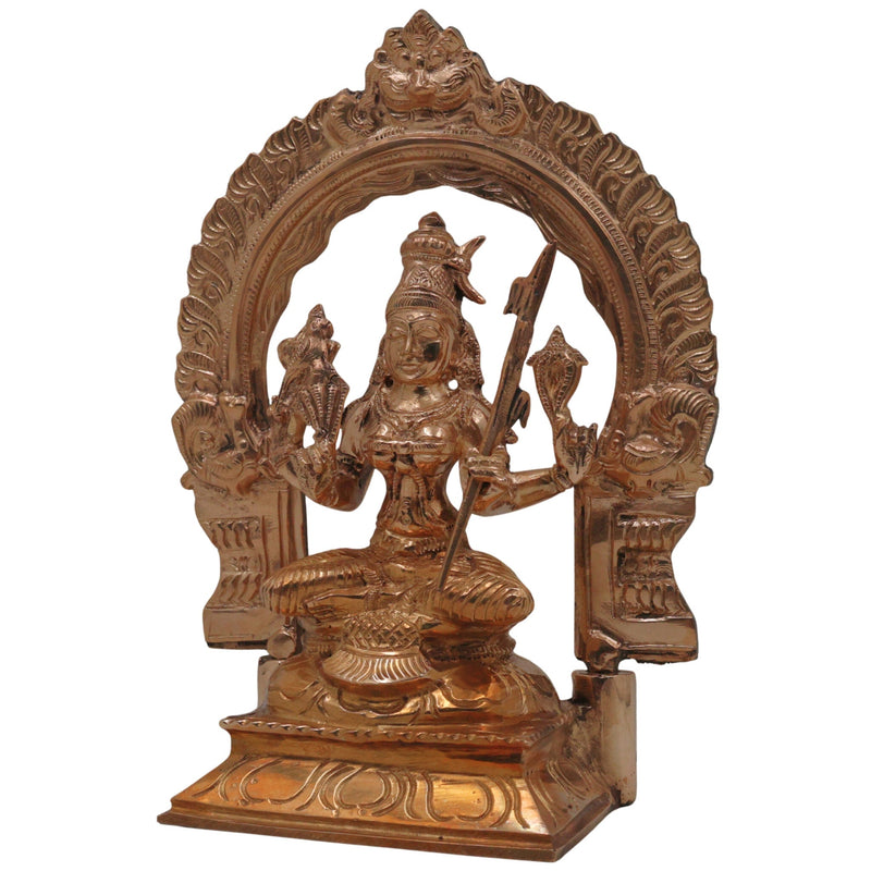 Bronze Raja Rajeshwari Idol | Sri Rajarajeshwari Tripura Sundari Lalita Parameshwari Shodashi Devi Murti | Traditional South Indian Handmade Temple Sculpture, Gold, 8.5 Inch, 1 Piece