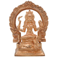 Handcrafted Bronze Bhagawathi Kali Idol | Mahakali Bhadrakali Shyama Dakshina Kali Panchaloha Chola Art Temple Sculpture, Gold, 6 Inch, 1 Piece