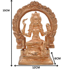 Handcrafted Bronze Bhagawathi Kali Idol | Mahakali Bhadrakali Shyama Dakshina Kali Panchaloha Chola Art Temple Sculpture, Gold, 6 Inch, 1 Piece