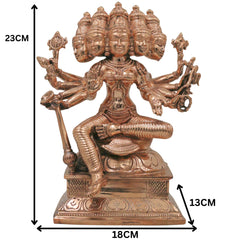 Handcrafted Bronze Gayatri Devi Idol | Vedamata Gayatri Mata Panchaloha Murti | Chola Art South Indian Temple Sculpture, Gold, 9 Inch, 1 Piece
