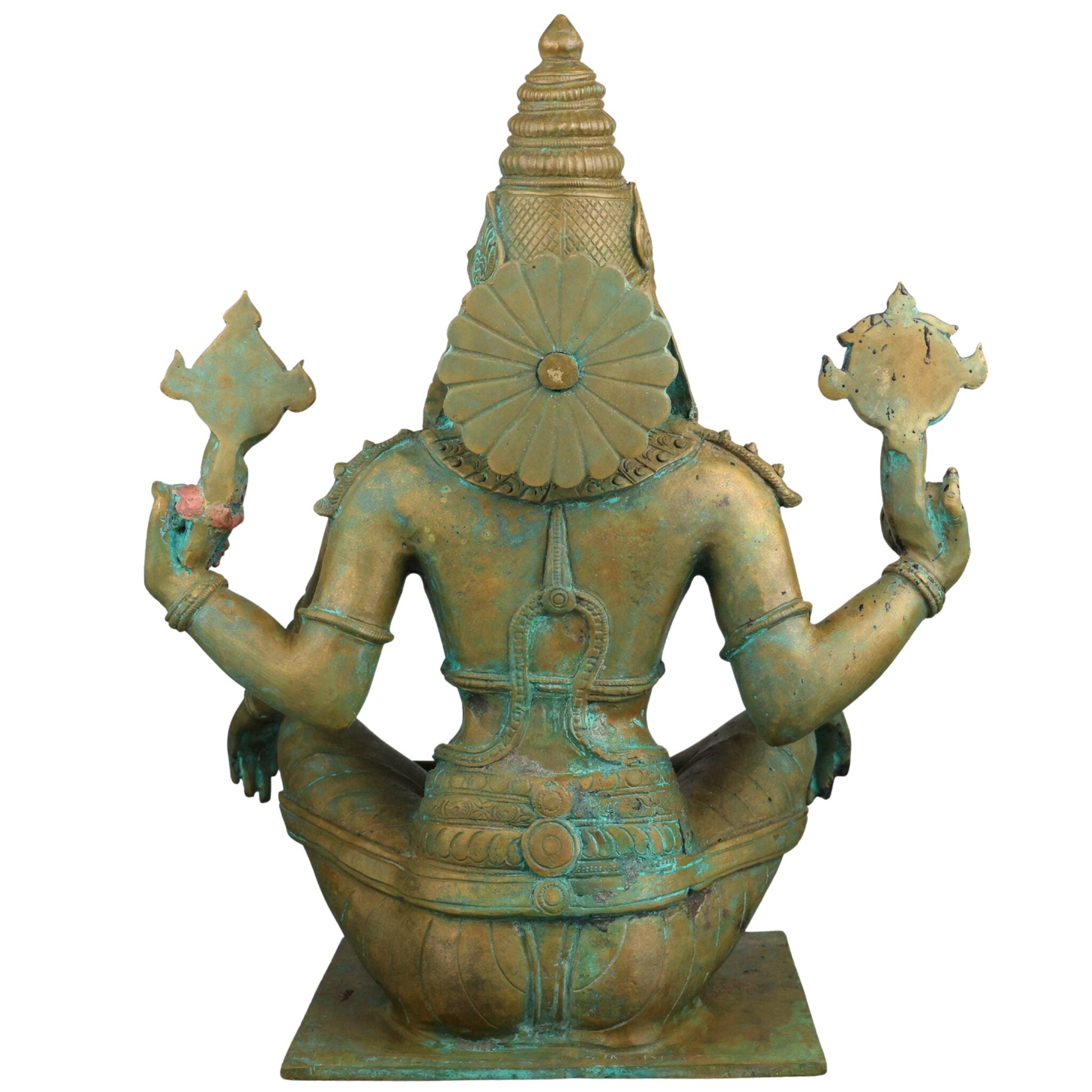 Handcrafted Bronze Yoga Narasimha Idol | Yoganarasimha Swamy Murti | Panchaloha Chola Art Narasimha Perumal Vigraham for Temple & Home Mandir, Brown, 14.5 Inch, 1 Piece