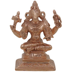 Bronze Hayagriva Idol, Handcrafted Hayagreeva Murti, Vidya Hayagriva Vigraham, Knowledge & Wisdom Deity Statue for Pooja Room, Study Table, Temple Decor, Gold, 3 Inch, 1 Piece