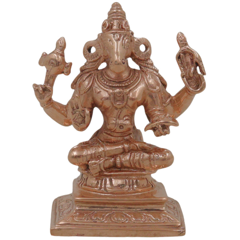Bronze Hayagriva Idol, Handcrafted Hayagreeva Murti, Vidya Hayagriva Vigraham, Knowledge & Wisdom Deity Statue for Pooja Room, Study Table, Temple Decor, Gold, 3 Inch, 1 Piece