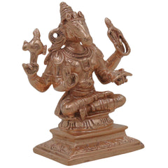 Bronze Hayagriva Idol, Handcrafted Hayagreeva Murti, Vidya Hayagriva Vigraham, Knowledge & Wisdom Deity Statue for Pooja Room, Study Table, Temple Decor, Gold, 3 Inch, 1 Piece