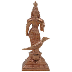 Bronze Shani Dev Idol, Shanishwara Murti, Shanidev Statue, Shanaishchara Swamy Vigraham, Saneeswara Silai for Home Temple, Vastu, Pooja & Spiritual Decor, Gold, 5 Inch, 1 Piece