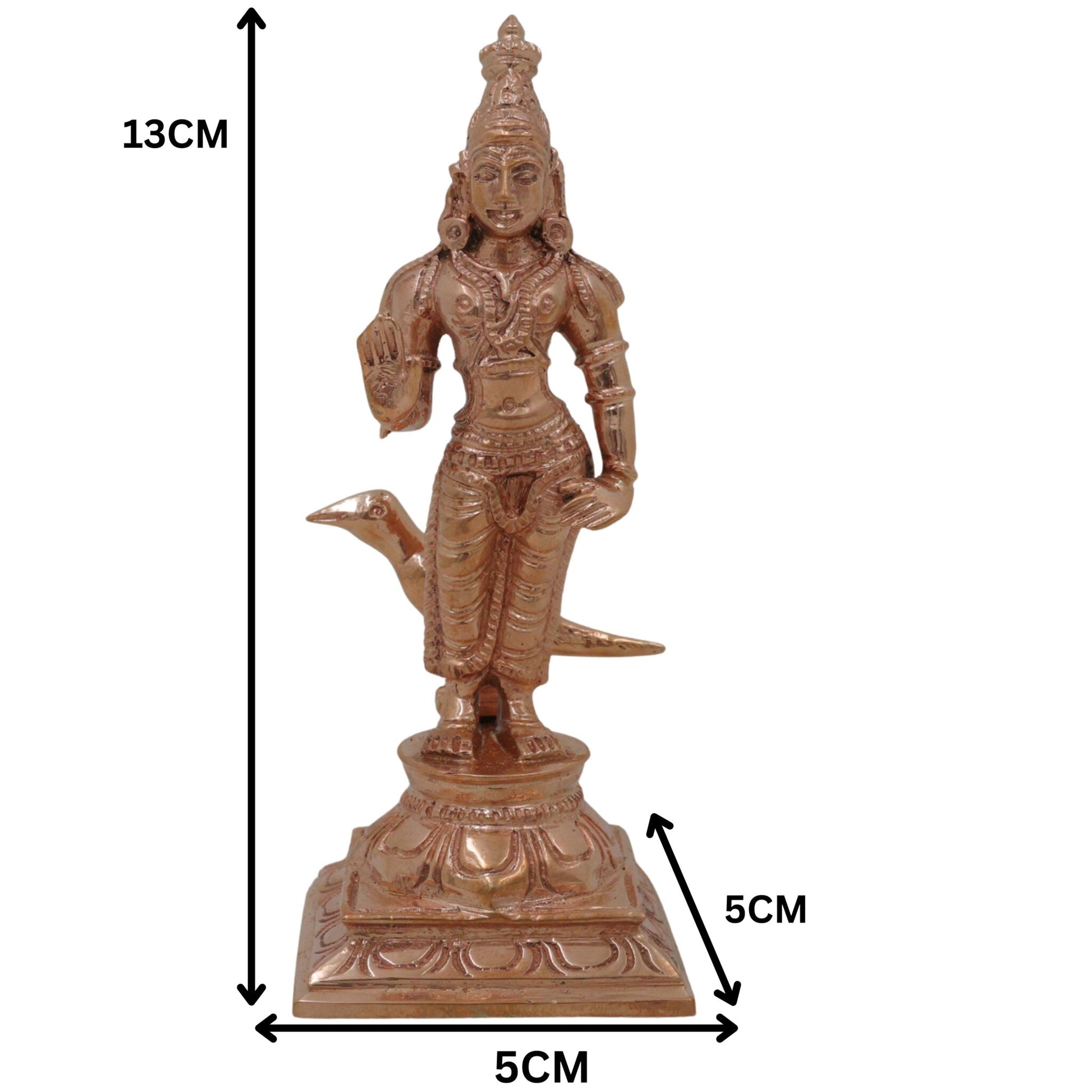 Bronze Shani Dev Idol, Shanishwara Murti, Shanidev Statue, Shanaishchara Swamy Vigraham, Saneeswara Silai for Home Temple, Vastu, Pooja & Spiritual Decor, Gold, 5 Inch, 1 Piece